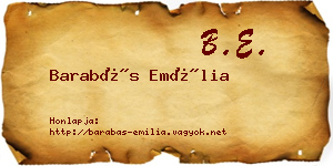 Barabás Emília névjegykártya