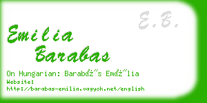 emilia barabas business card